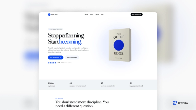 Book Flow - Divi 5 Book Website Layout