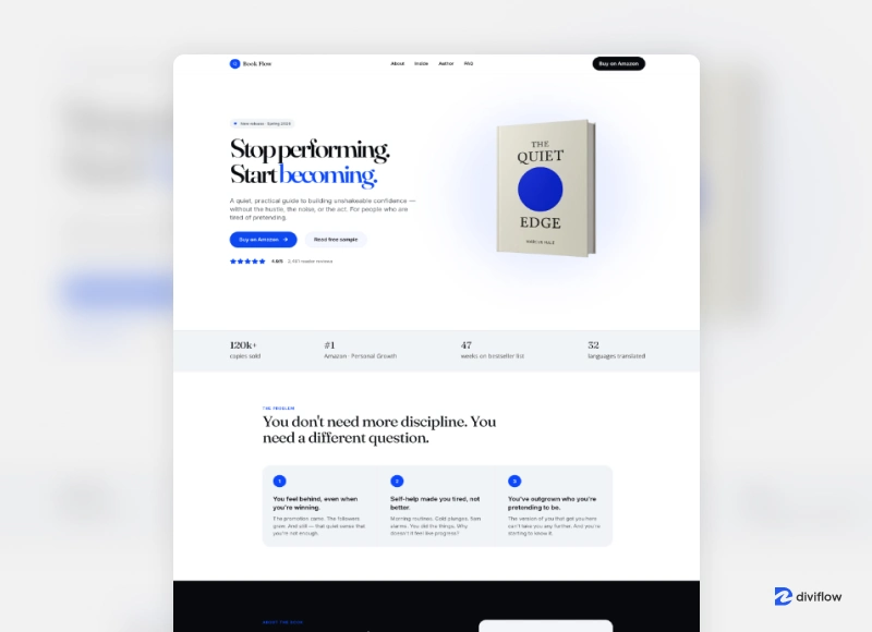 Book Flow – Divi 5 Book Website Layout
