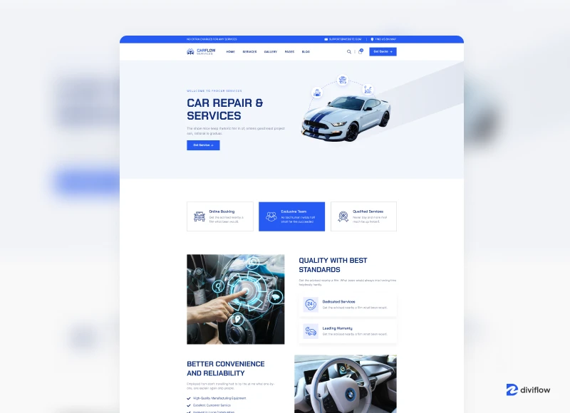 Car Flow Automotive Website Layout Car Flow Divi Layout