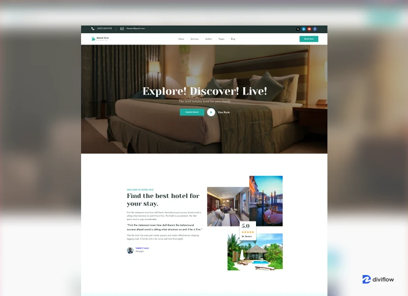 Saasflow Divi Layout
